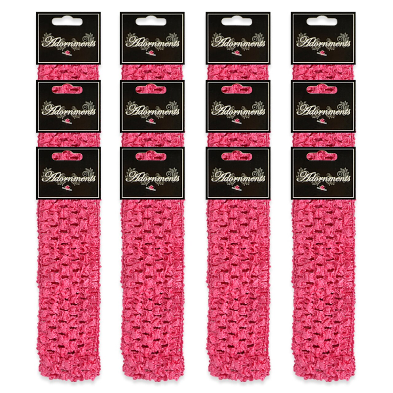 Pack of 12 Crochet Stretch Headbands – Versatile & Comfortable